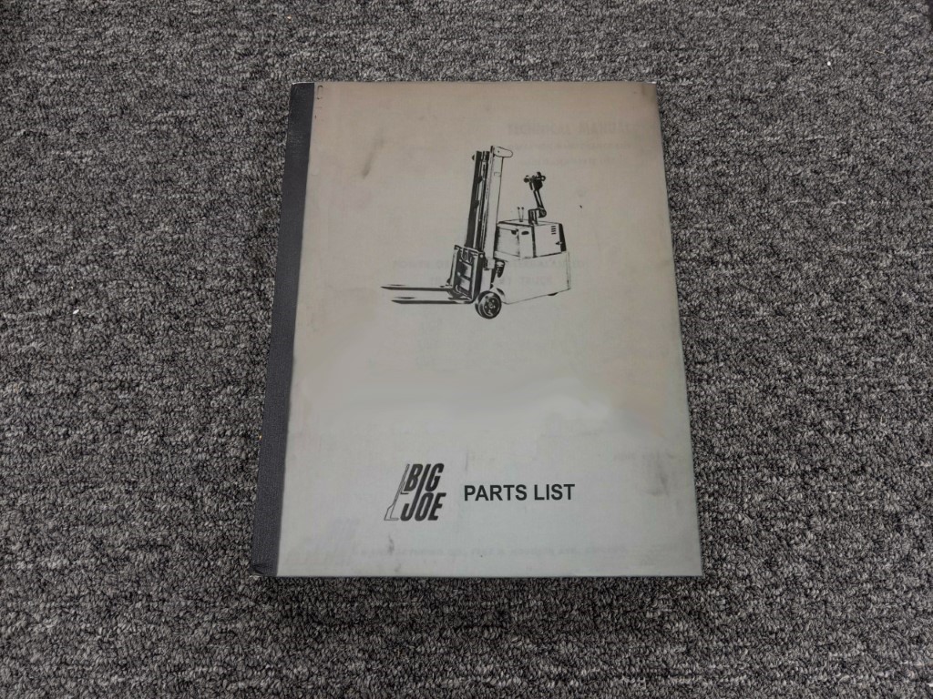 BIG JOE CB22 FORKLIFT Parts Catalog Manual BIG JOE CB22 FORKLIFT Parts Catalog Manual