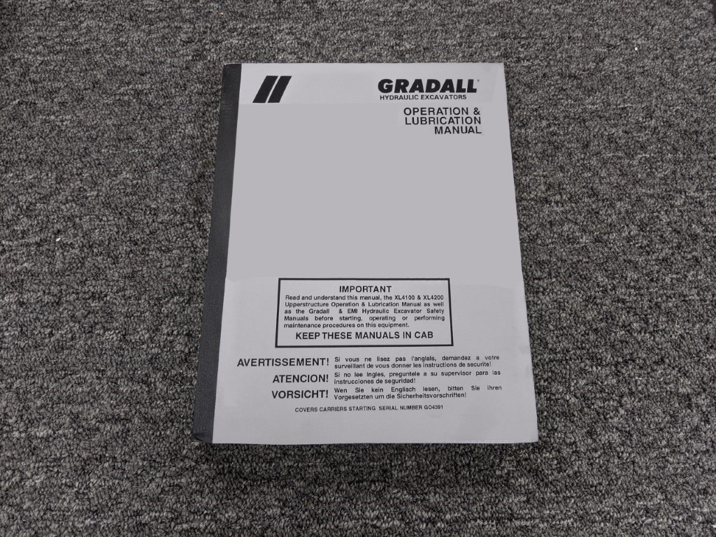 GRADALL 534B TELEHANDLER Owner Operator Maintanance Manual GRADALL 534B TELEHANDLER Owner Operator Maintanance Manual