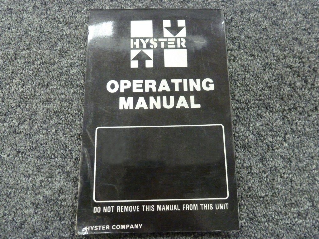 HYSTER S4.0FT FORKLIFT Owner Operator Maintanance Manual HYSTER S4.0FT FORKLIFT Owner Operator Maintanance Manual