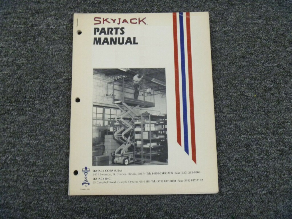 Skyjack VR1056 Telehandler Parts Catalog Manual Skyjack VR1056 Telehandler Parts Catalog Manual