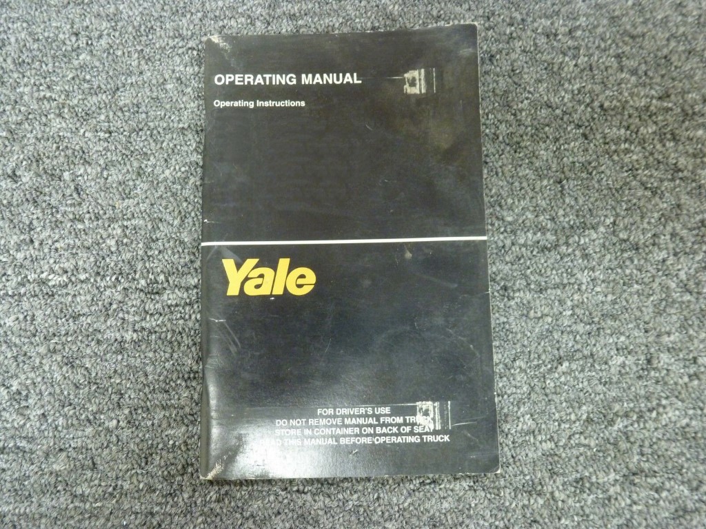 Yale MRW030-E Forklift Owner Operator Maintanance Manual Yale MRW030-E Forklift Owner Operator Maintanance Manual